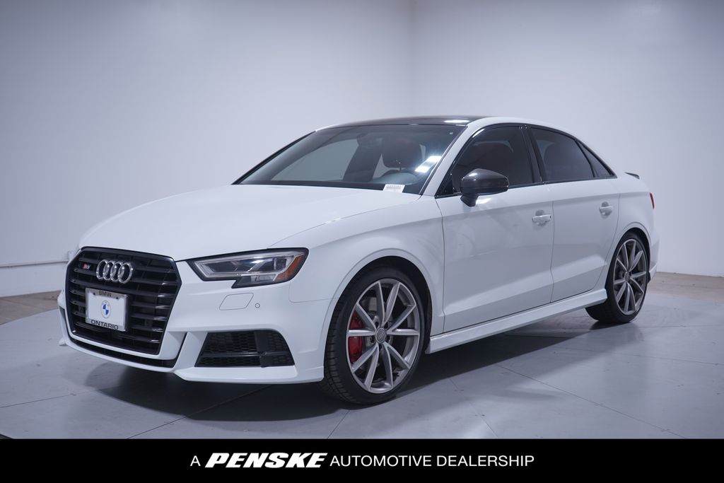 Glacier White Metallic 2018 Audi S3 2.0T quattro Premium Plus AWD Sedan All-Wheel Drive 6-Speed Automatic
