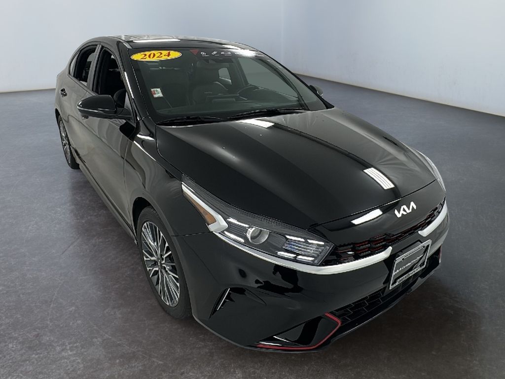 Aurora Black Pearl 2024 Kia Forte GT-Line FWD Sedan Front-Wheel Drive Continuously Variable Transmission