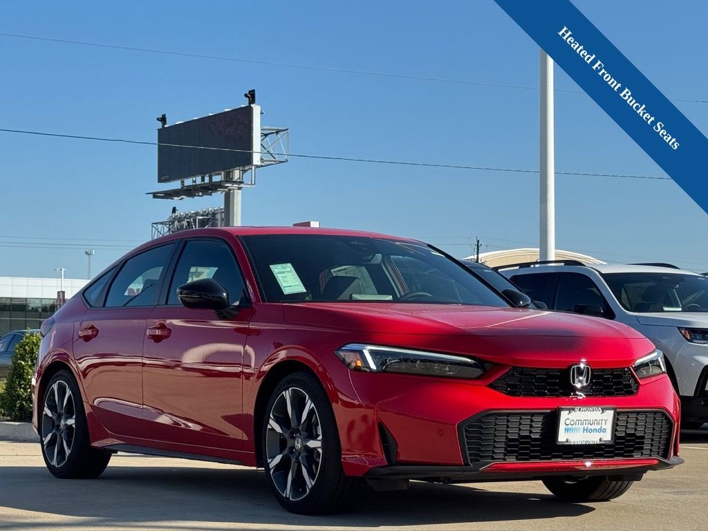 2026 Honda Civic Hybrid Sport Touring Red at Community Honda