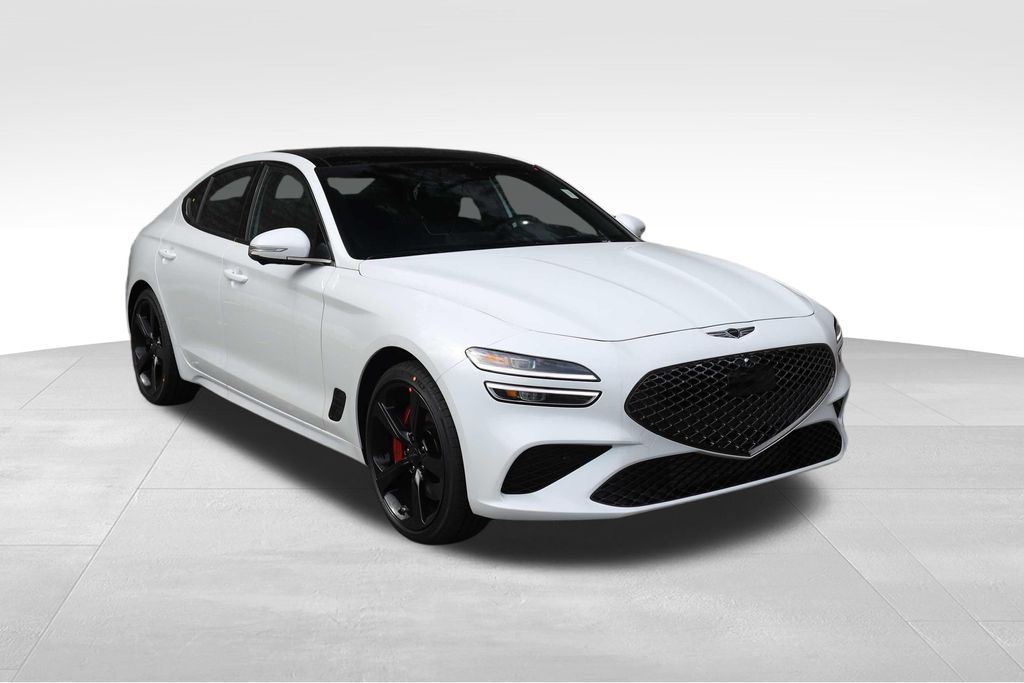 Uyuni White 2026 Genesis G70 3.3T Sport Prestige AWD Sedan All-Wheel Drive 8-Speed Automatic