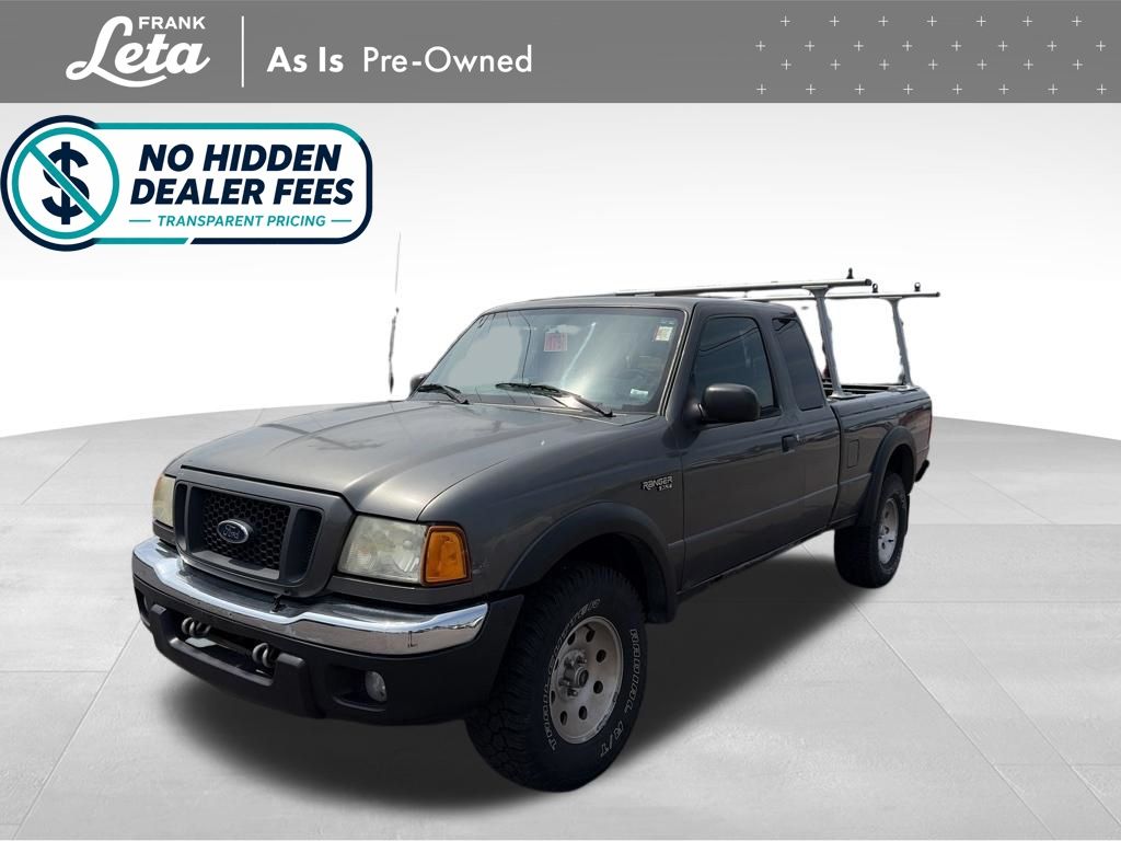 Dark Shadow Gray Clearcoat Metallic 2004 Ford Ranger Pickup Truck Four-Wheel Drive 5-Speed Automatic Overdrive