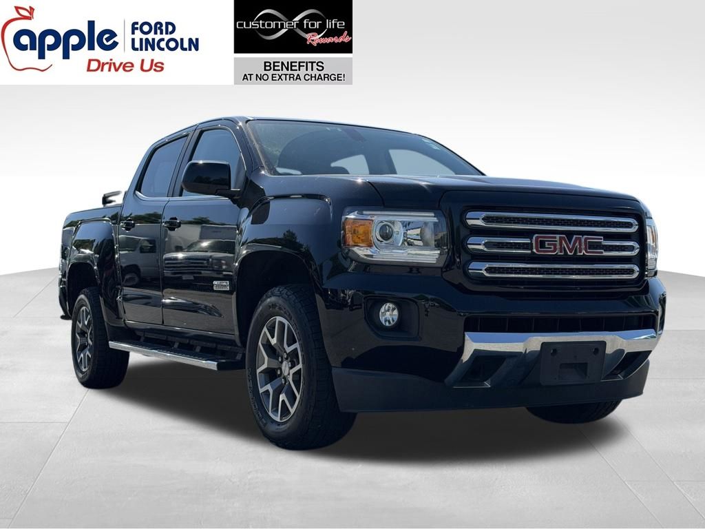 Onyx Black 2017 GMC Canyon SLE Crew Cab 4WD Pickup Truck Four-Wheel Drive 8-Speed Automatic