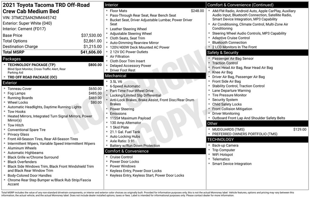 2021 Toyota Tacoma TRD Off-Road