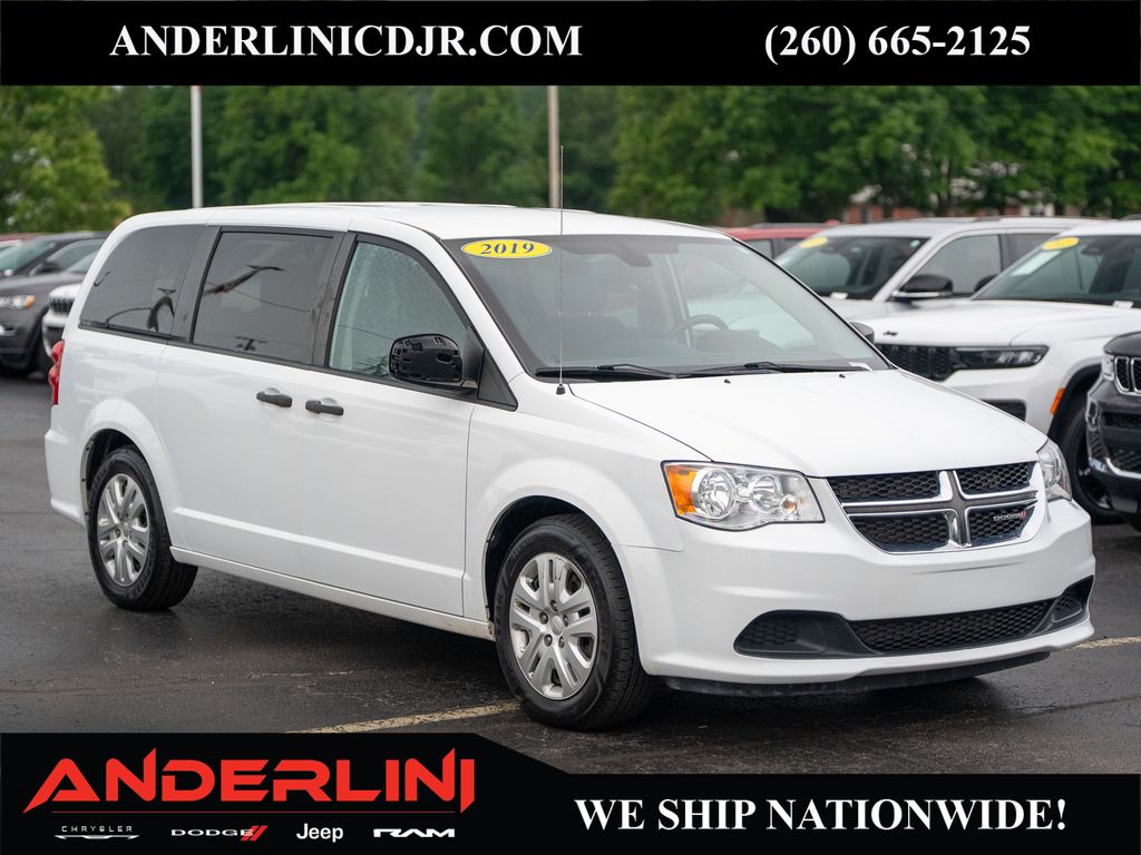 White Knuckle Clearcoat 2019 Dodge Grand Caravan Minivan Front-Wheel Drive 6-Speed Automatic