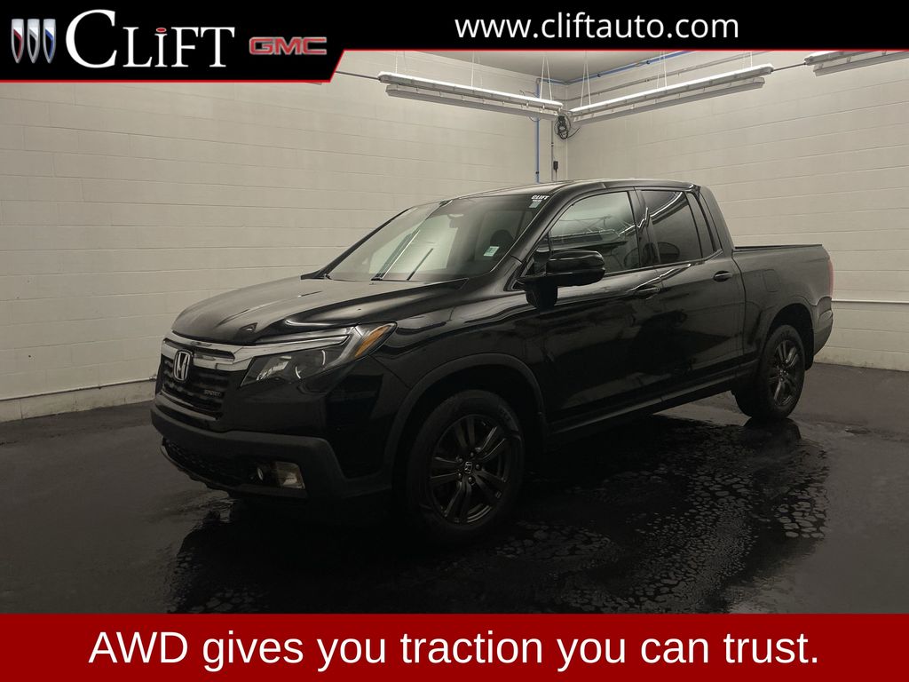 Black 2017 Honda Ridgeline Pickup Truck All-Wheel Drive 6-Speed Automatic