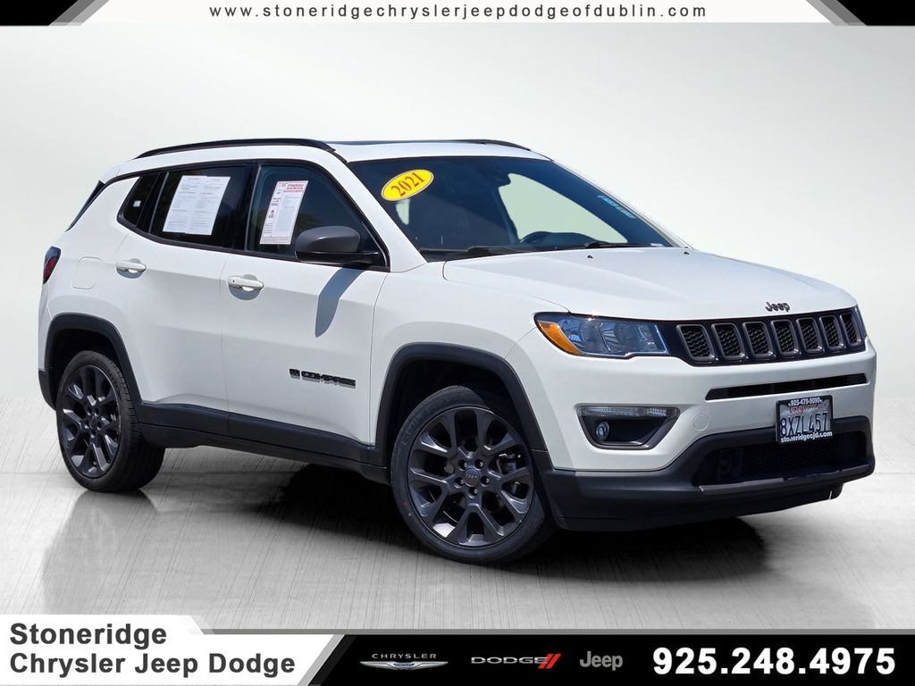 White Clearcoat 2021 Jeep Compass SUV / Crossover Front-Wheel Drive 6-Speed Automatic