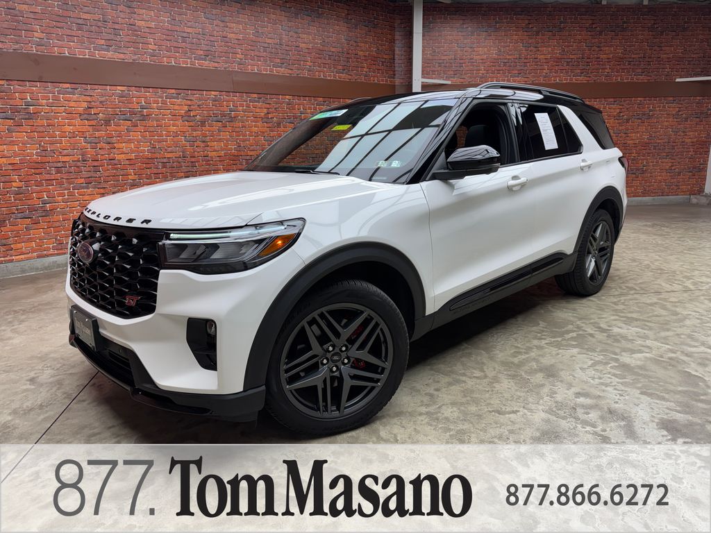 White Metallic 2025 Ford Explorer SUV / Crossover All-Wheel Drive Automatic