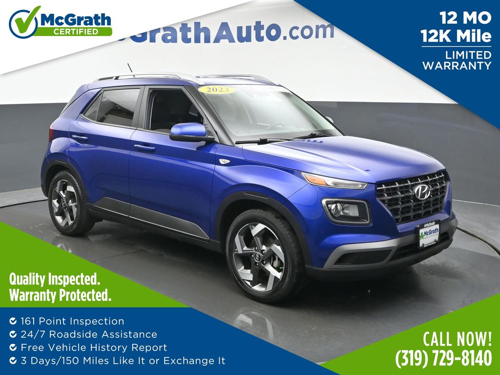 Intense Blue 2023 Hyundai Venue SUV / Crossover Front-Wheel Drive Continuously Variable Transmission