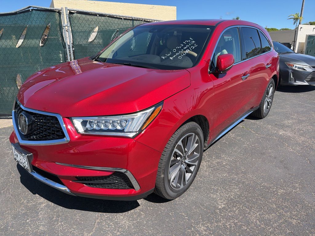 Performance Red Pearl 2019 Acura MDX SH-AWD with Technology Package SUV / Crossover All-Wheel Drive 9-Speed Automatic