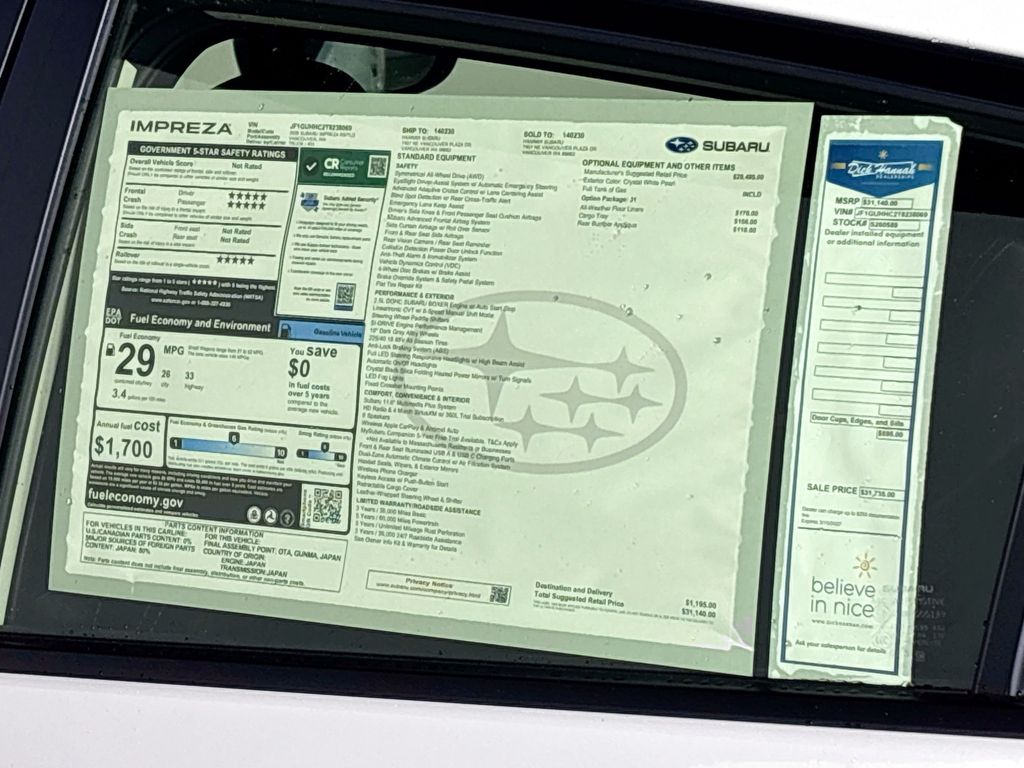 2026 Subaru Impreza 2.5RS