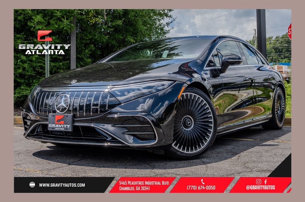 Obsidian Black Metallic 2023 Mercedes-Benz EQS Sedan All-Wheel Drive 1-Speed Automatic