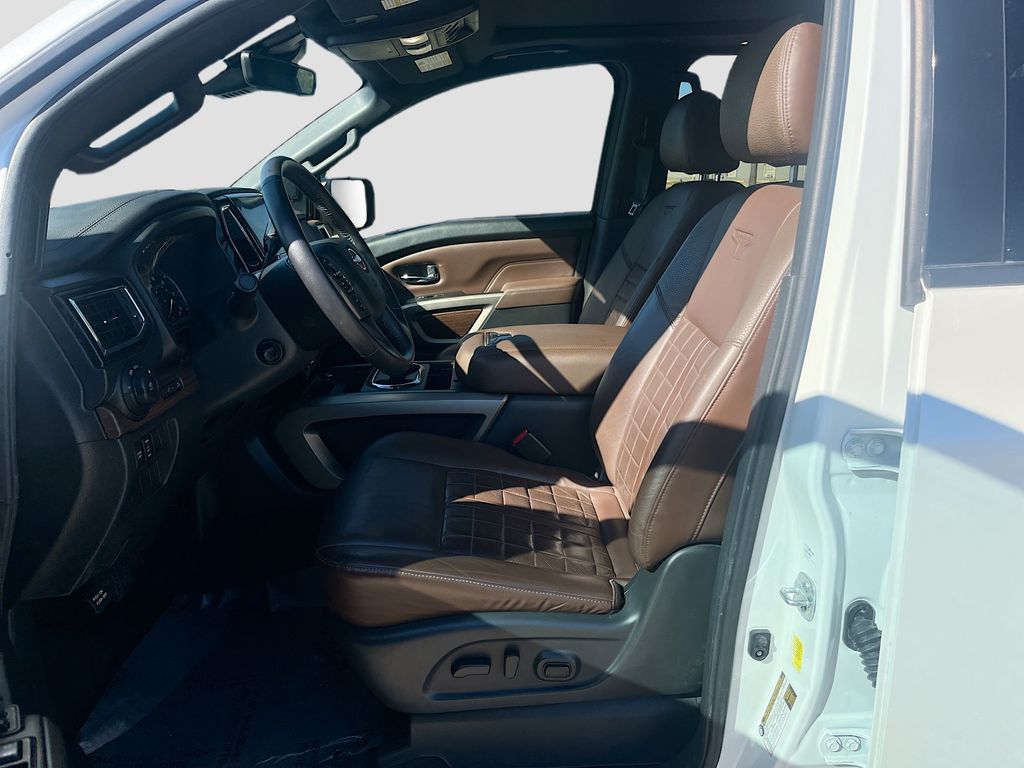 2024 Nissan Titan Platinum Reserve White at Bayshore Chrysler Jeep Dodge Ram