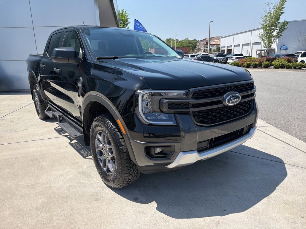 Shadow Black 2025 Ford Ranger XLT SuperCrew RWD Pickup Truck 4X2 Automatic