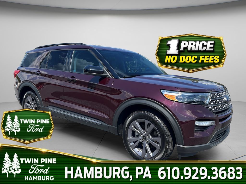 Red Metallic 2023 Ford Explorer SUV / Crossover All-Wheel Drive Automatic