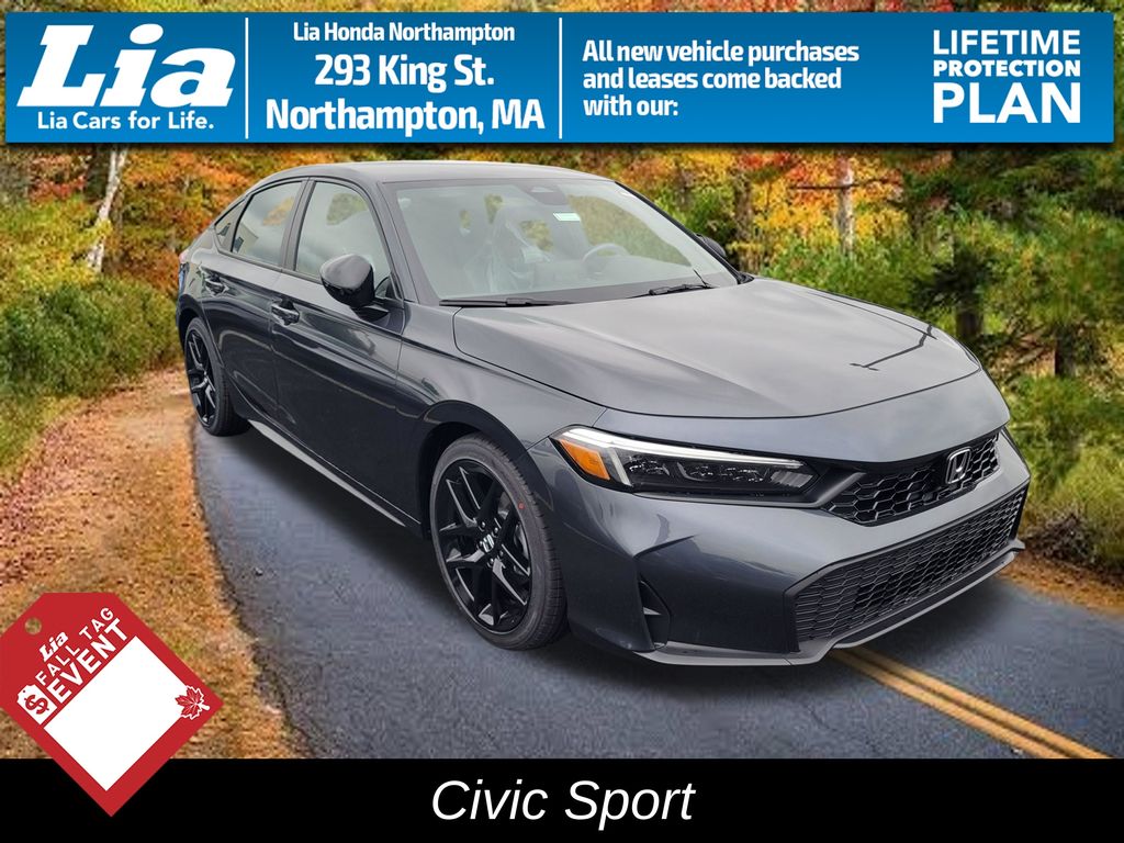 Meteorite Gray Metallic 2026 Honda Civic Hatchback Hatchback Front-Wheel Drive Continuously Variable Transmission
