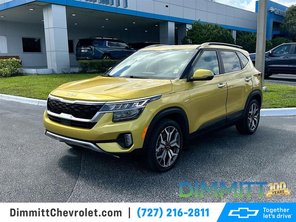 Starbright Yellow 2023 Kia Seltos SUV / Crossover All-Wheel Drive 7-Speed Automatic