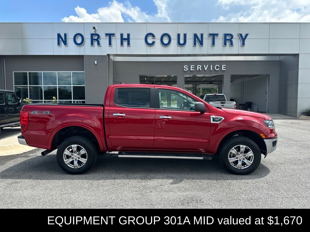 Red Metallic 2020 Ford Ranger Pickup Truck Four-Wheel Drive Automatic