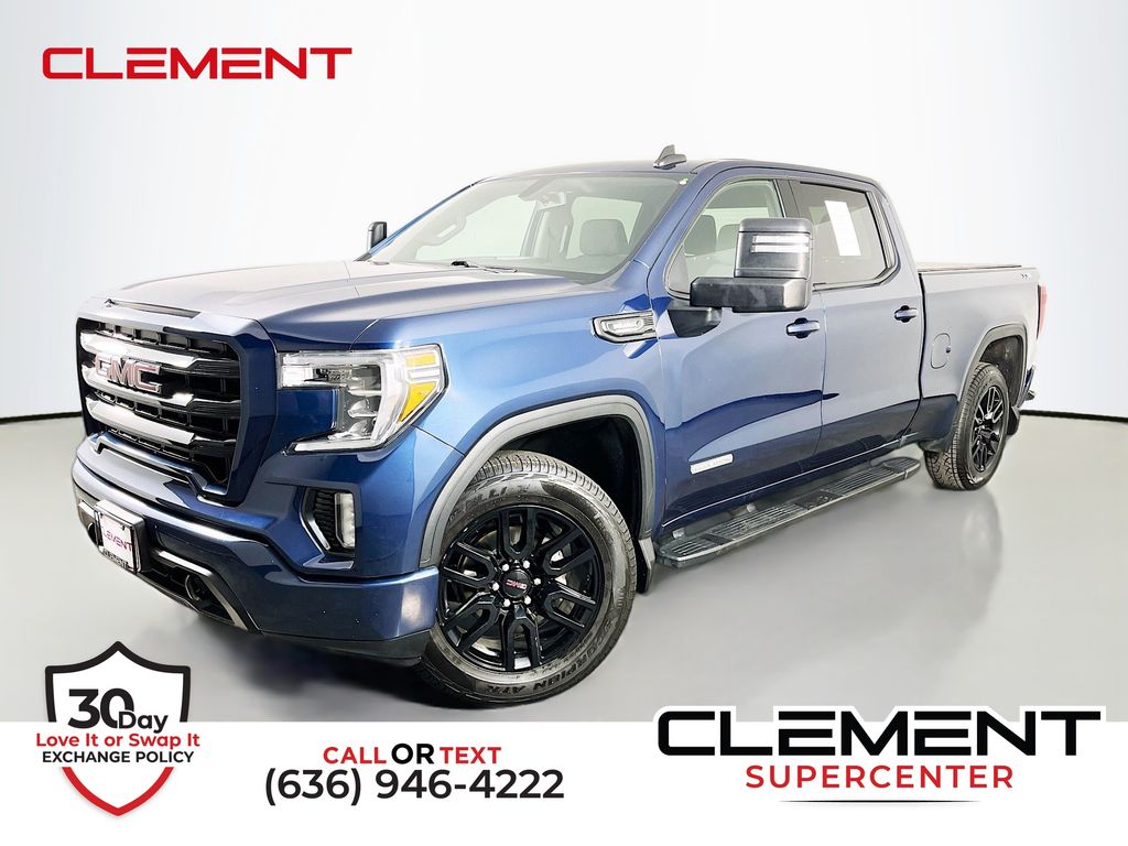 Pacific Blue Metallic 2021 GMC Sierra 1500 Elevation Crew Cab 4WD Pickup Truck Four-Wheel Drive Automatic