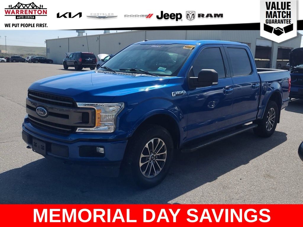 Lightning Blue 2018 Ford F-150 XLT SuperCrew 4WD Pickup Truck Four-Wheel Drive Automatic