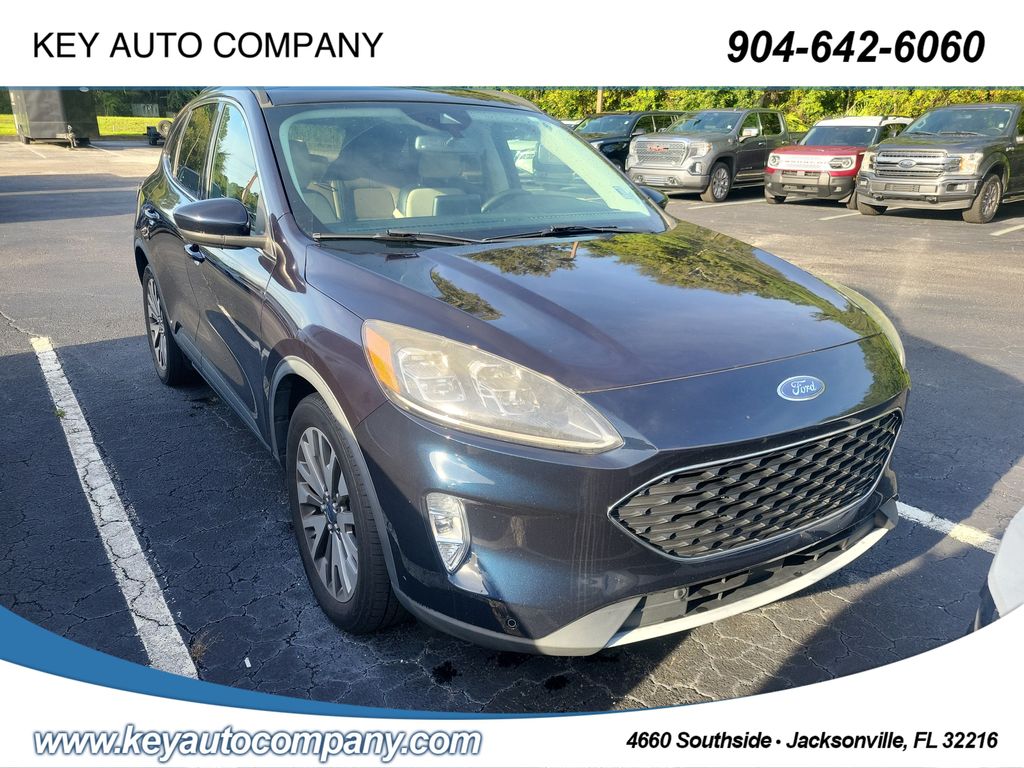 Blue Metallic 2021 Ford Escape Hybrid SUV / Crossover Front-Wheel Drive Continuously Variable Transmission