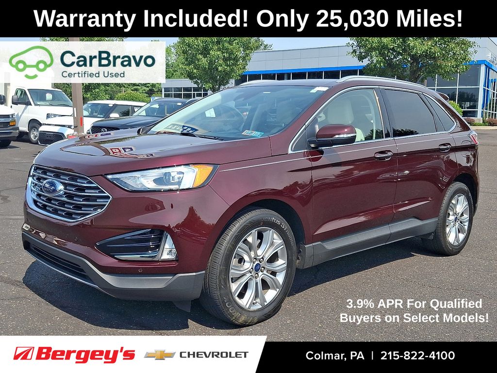 Red (Burgundy) 2021 Ford Edge SUV / Crossover All-Wheel Drive 8-Speed Automatic