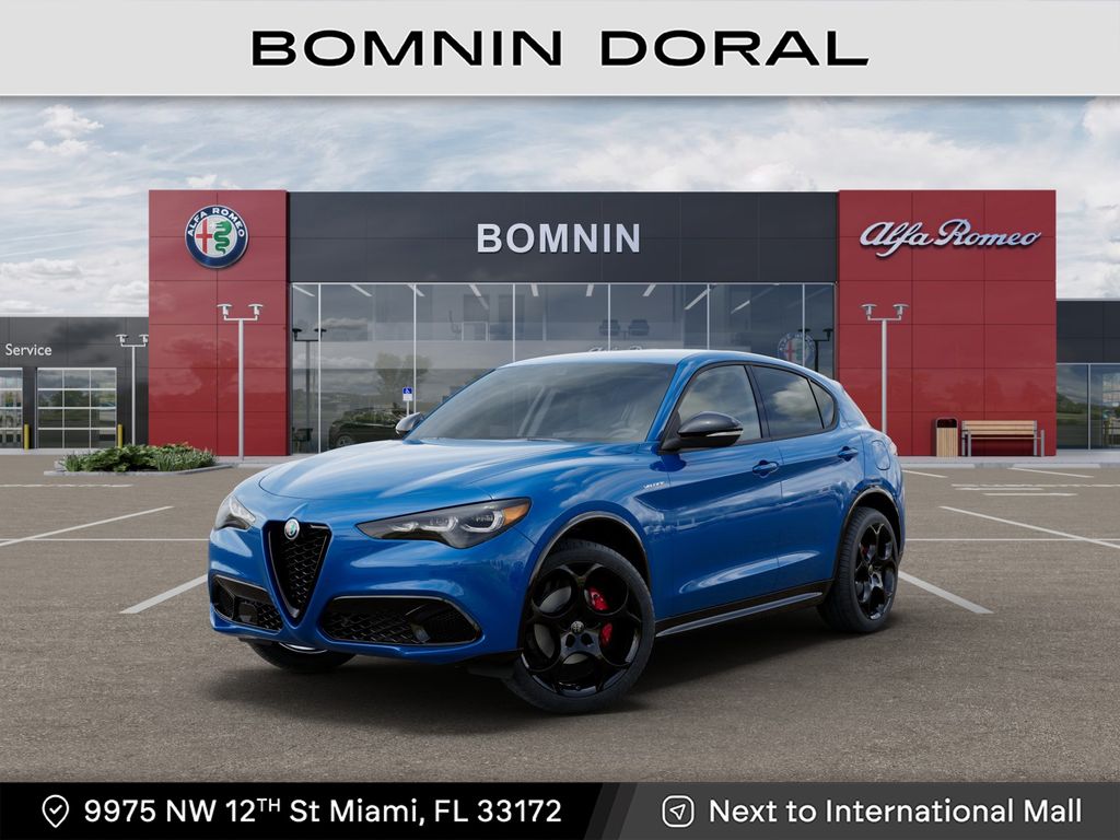 Blue Metallic 2025 Alfa Romeo Stelvio AWD SUV / Crossover All-Wheel Drive 8-Speed Automatic