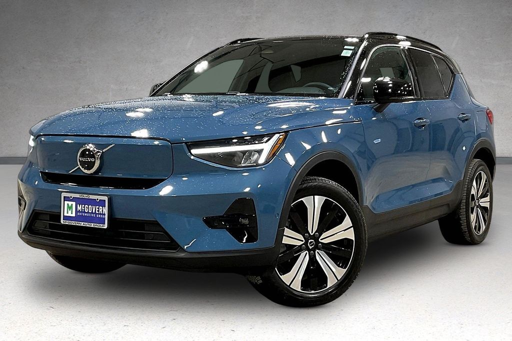 Fjord Blue Metallic 2023 Volvo XC40 Recharge Twin Plus eAWD SUV / Crossover All-Wheel Drive 1-Speed Automatic