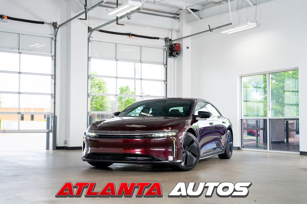 Red 2024 Lucid Air Pure RWD Sedan Rear-Wheel Drive 1-Speed Automatic