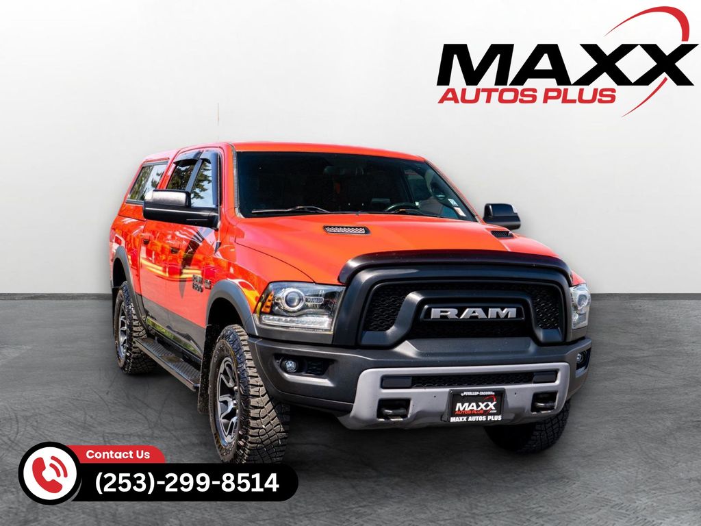 Flame Red Clearcoat 2016 RAM 1500 Pickup Truck Four-Wheel Drive 8-Speed Automatic