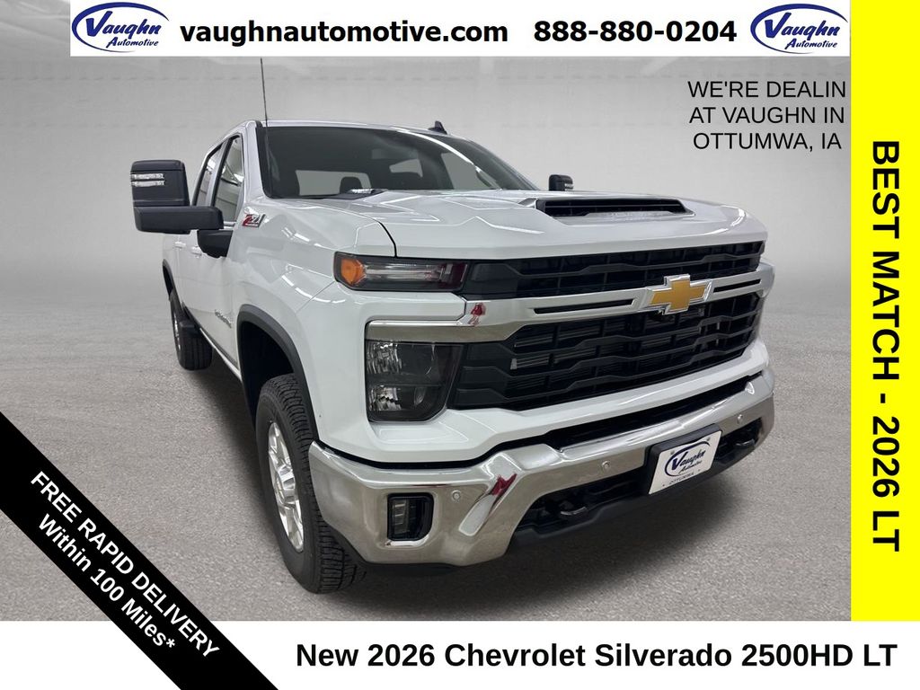 Summit White 2026 Chevrolet Silverado 2500HD Pickup Truck Four-Wheel Drive Automatic
