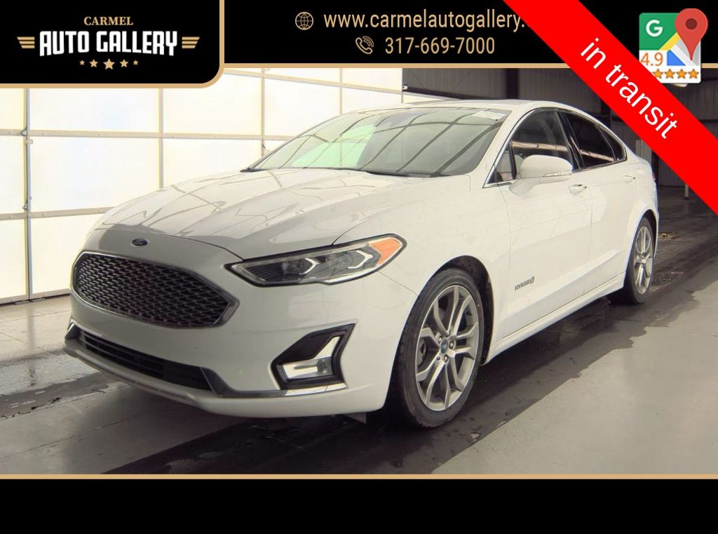 Oxford White 2019 Ford Fusion Hybrid Sedan Front-Wheel Drive Continuously Variable Transmission