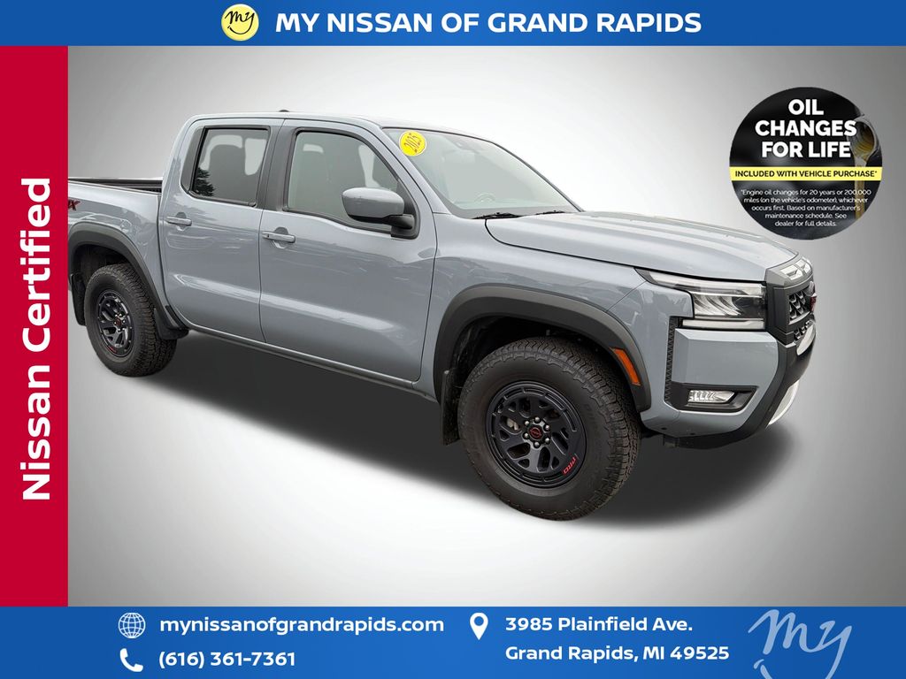 Boulder Gray Pearl 2025 Nissan Frontier Pickup Truck Four-Wheel Drive 9-Speed Automatic Overdrive