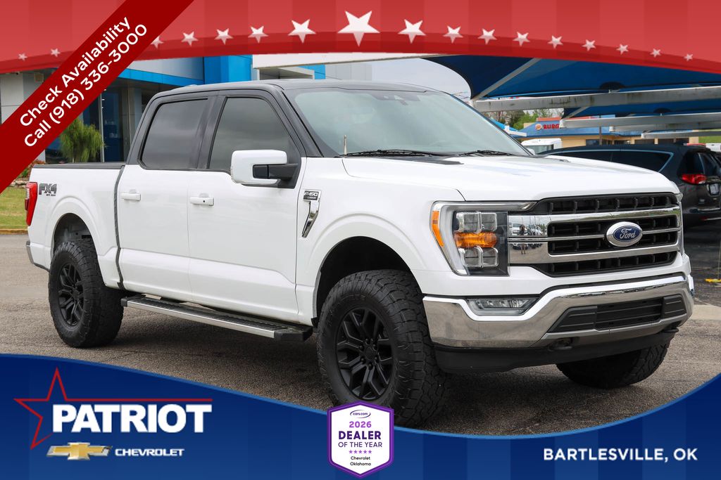 Oxford White 2021 Ford F-150 Lariat SuperCrew 4WD Pickup Truck Four-Wheel Drive Automatic