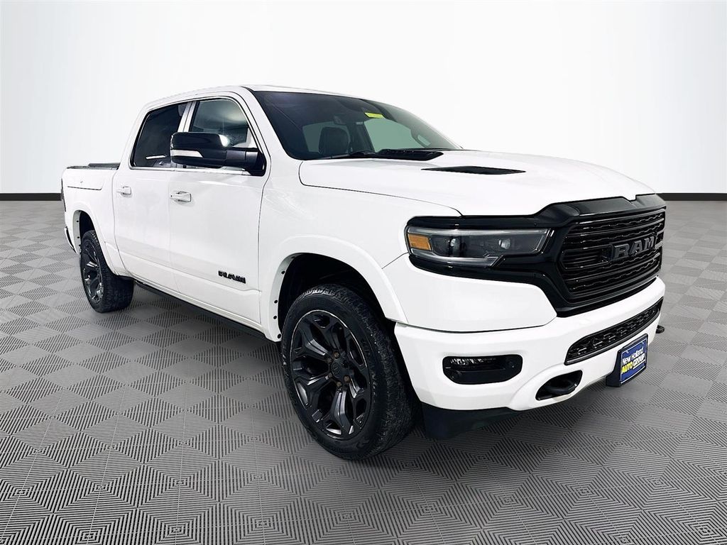 Bright White Clearcoat 2021 RAM 1500 Limited Crew Cab 4WD Pickup Truck Four-Wheel Drive 8-Speed Automatic