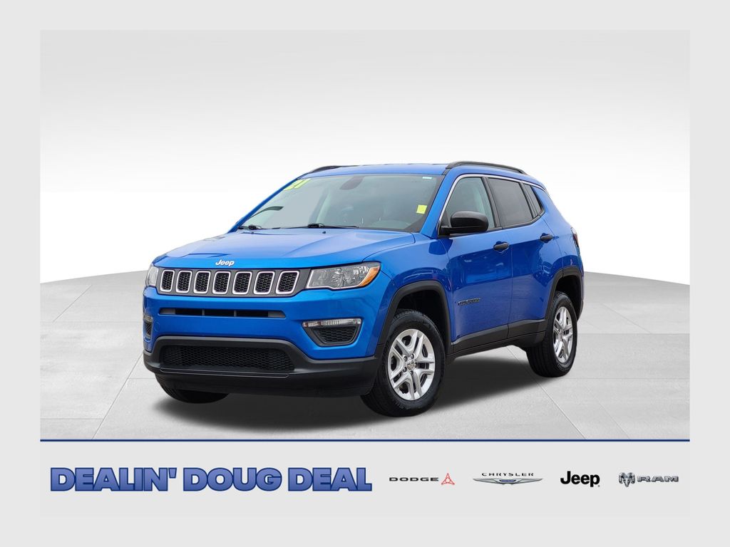 Laser Blue Pearlcoat 2021 Jeep Compass SUV / Crossover Four-Wheel Drive 9-Speed Automatic