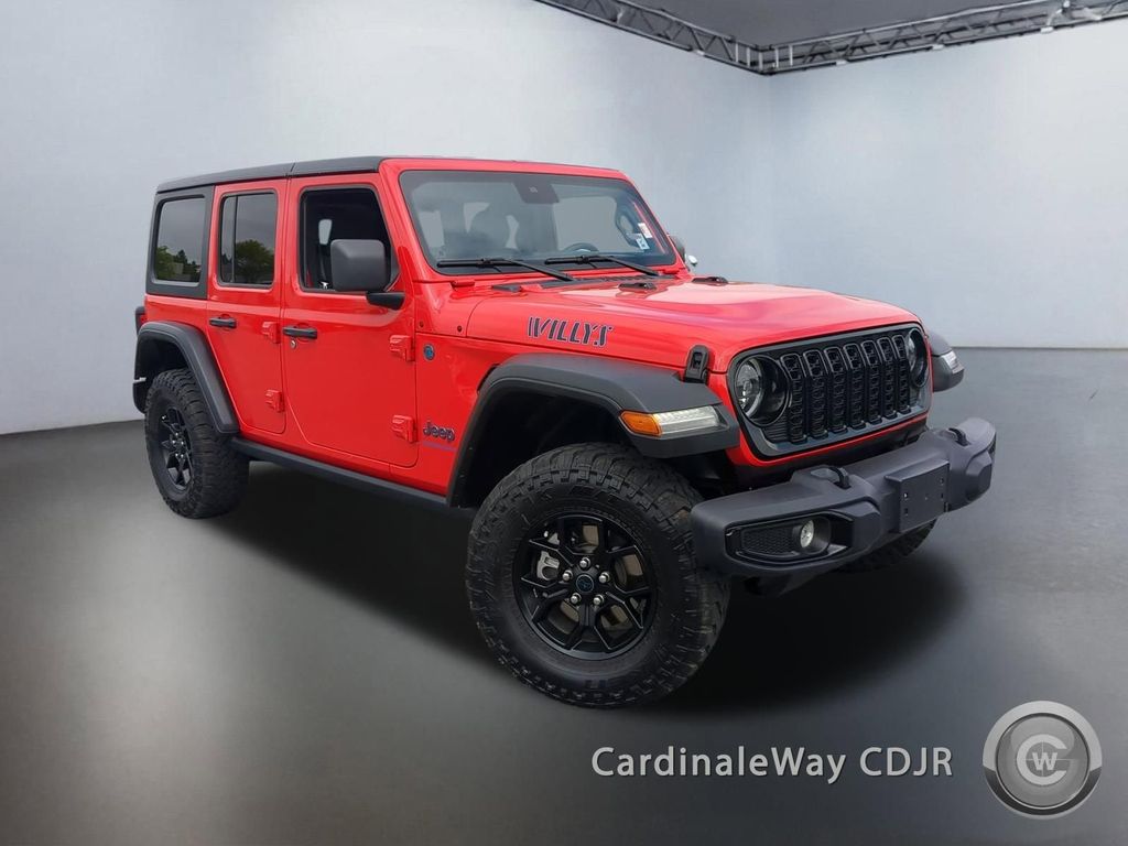 Firecracker Red Clearcoat 2025 Jeep Wrangler 4xe Willys 4WD SUV / Crossover Four-Wheel Drive 8-Speed Automatic