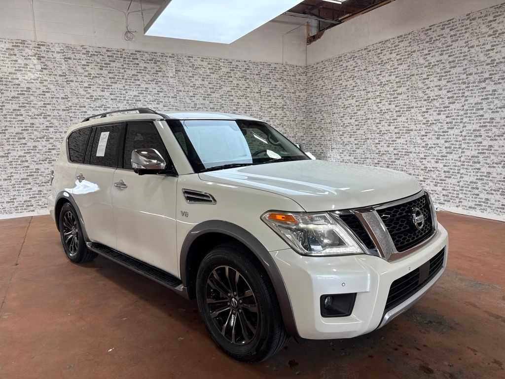 Pearl White 2017 Nissan Armada Platinum 4WD SUV / Crossover Four-Wheel Drive 7-Speed Automatic