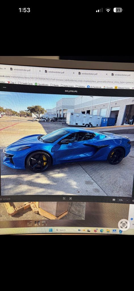 Riptide Blue Metallic 2025 Chevrolet Corvette E-Ray Coupe All-Wheel Drive 8-Speed Dual Clutch