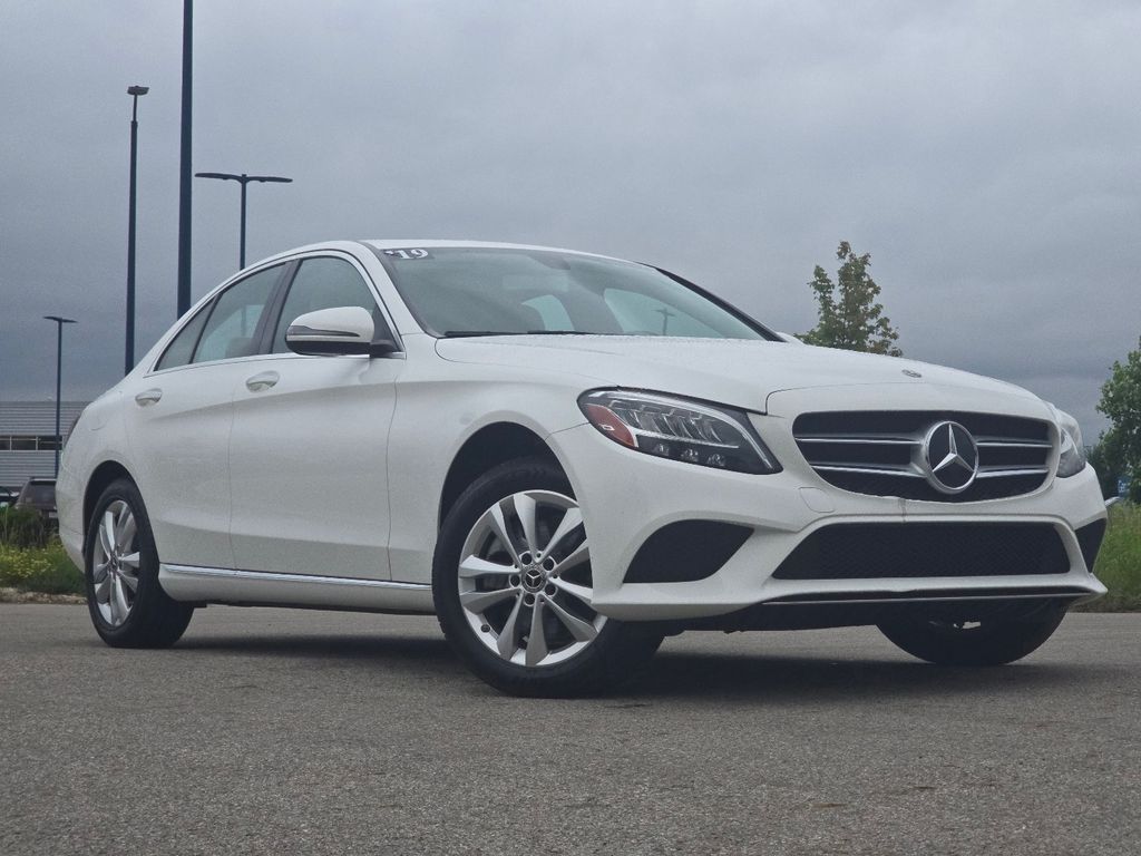 Polar White 2019 Mercedes-Benz C-Class C 300 4MATIC Sedan All-Wheel Drive 9-Speed Automatic