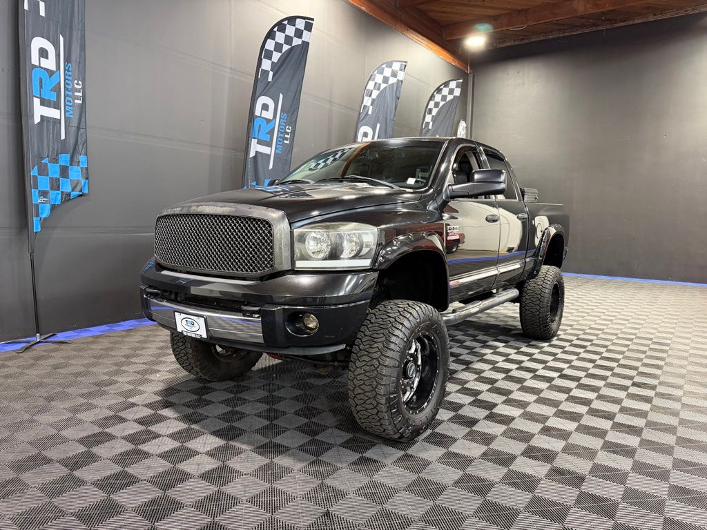 Black 2007 Dodge RAM 3500 Laramie Quad Cab 4WD Pickup Truck Four-Wheel Drive Automatic