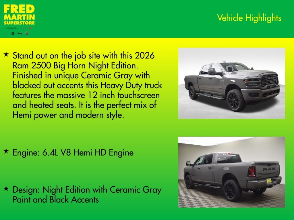 new 2026 Ram 2500 car, priced at $59,788