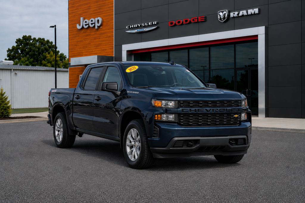 Northsky Blue Metallic 2021 Chevrolet Silverado 1500 Pickup Truck Four-Wheel Drive 8-Speed Automatic