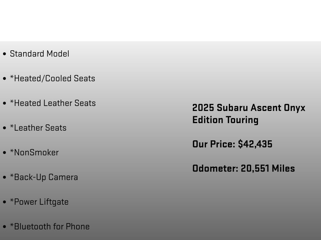 2025 Subaru Ascent Onyx Edition Touring Black at Auto Express Mitsubishi