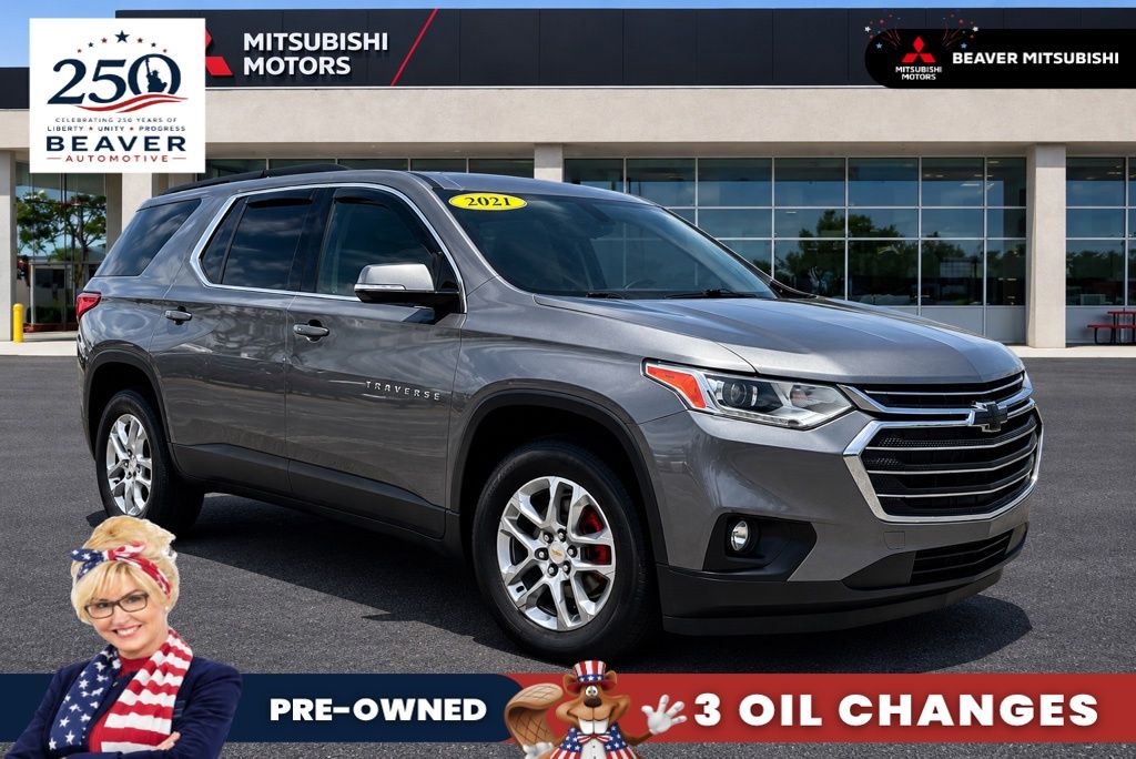 Gray (Satin Steel Metallic) 2021 Chevrolet Traverse SUV / Crossover Front-Wheel Drive 9-Speed Automatic