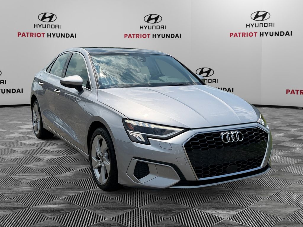 Silver 2024 Audi A3 Sedan Front-Wheel Drive 7-Speed Automatic