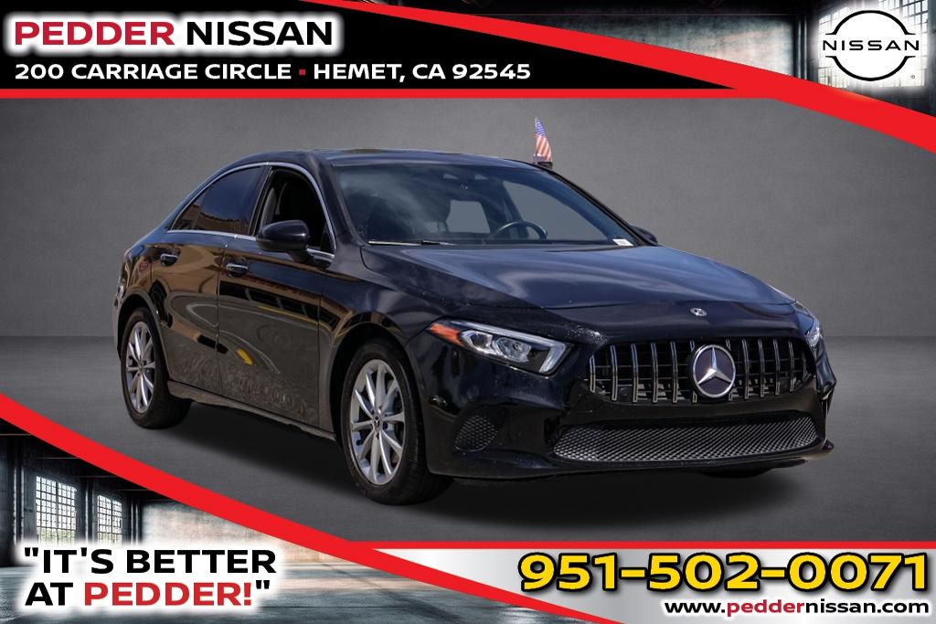 Night Black 2020 Mercedes-Benz A-Class Sedan Front-Wheel Drive 7-Speed Automatic