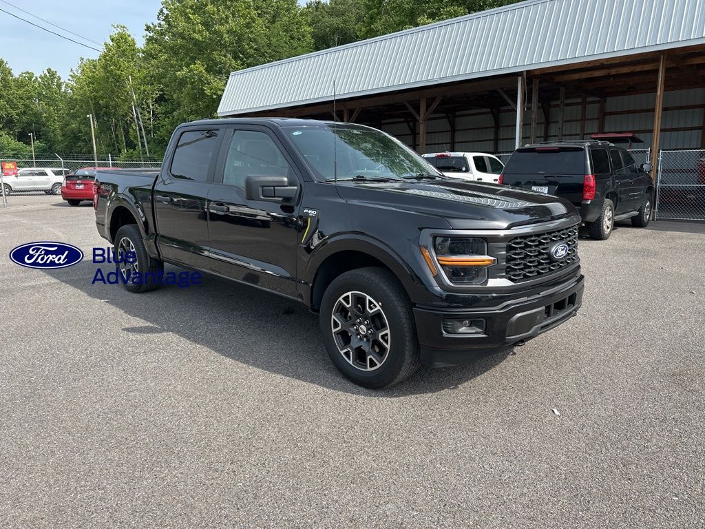 Agate Black Metallic 2024 Ford F-150 STX SuperCrew 4WD Pickup Truck Four-Wheel Drive Automatic