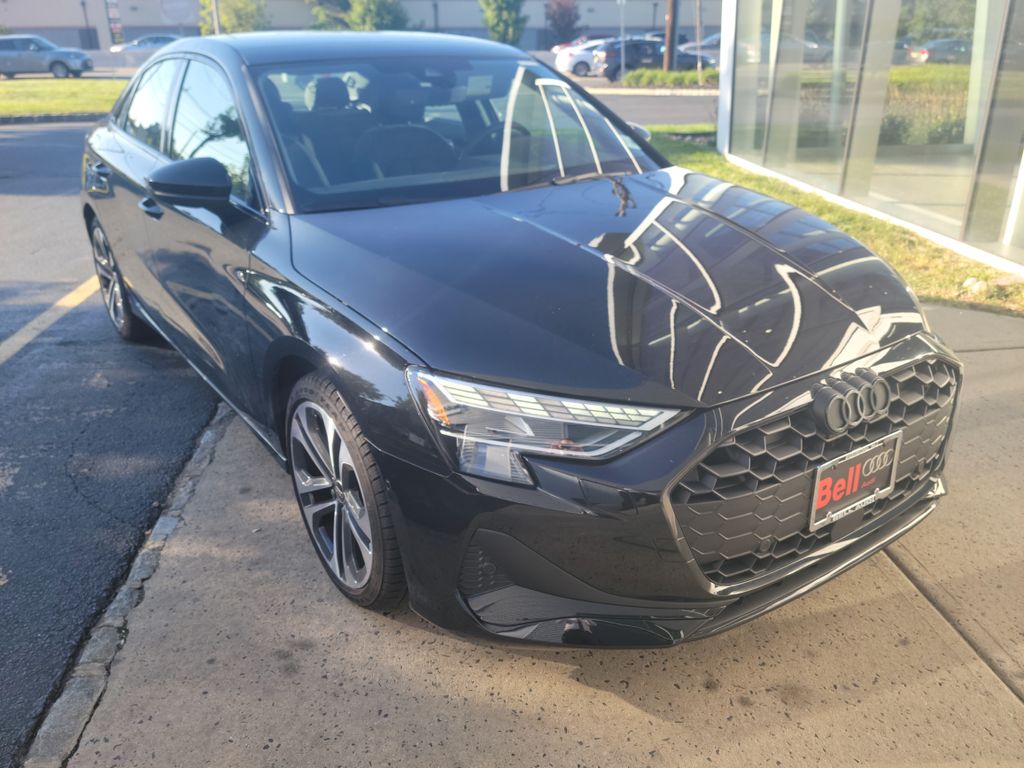 Mythos Black Metallic 2025 Audi A3 Sedan All-Wheel Drive 7-Speed Automatic