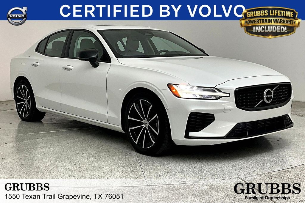 Crystal White Pearl 2025 Volvo S60 Recharge T8 Plus eAWD Sedan All-Wheel Drive Automatic