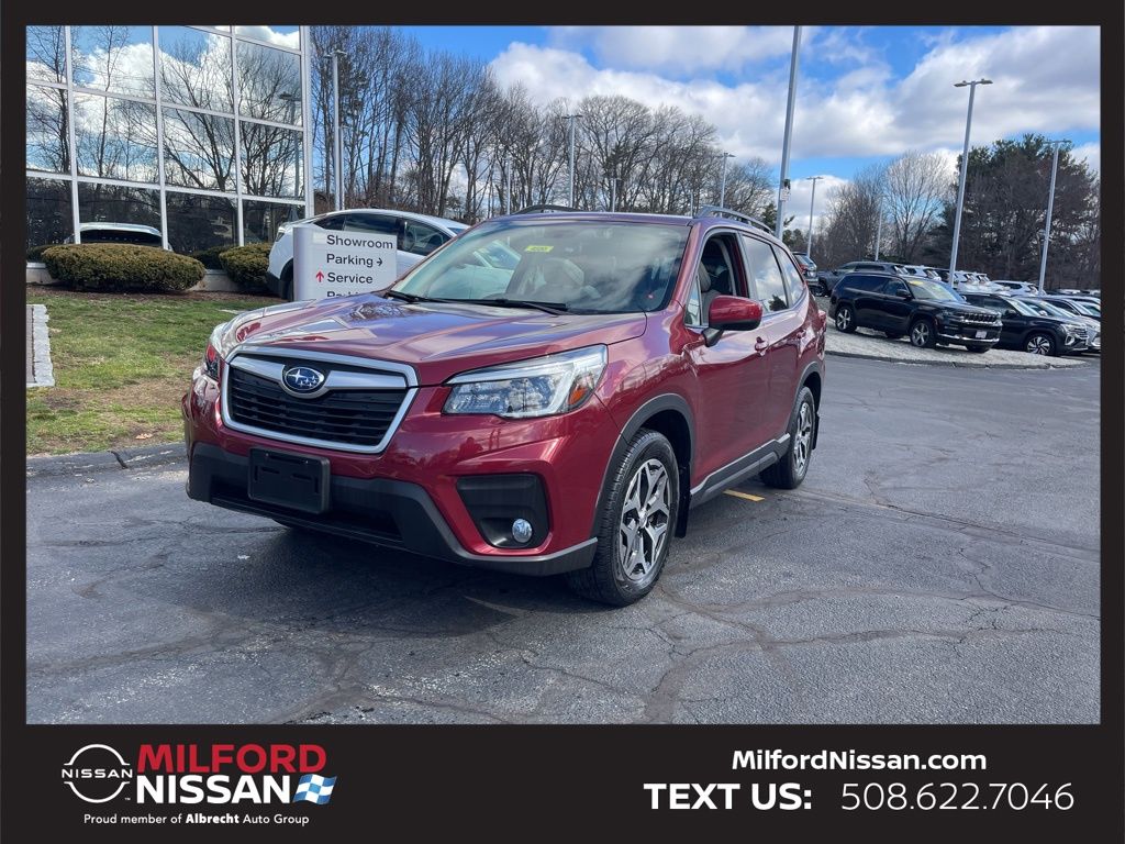 Crimson Red Pearl 2021 Subaru Forester Premium Crossover AWD SUV / Crossover All-Wheel Drive Continuously Variable Transmission